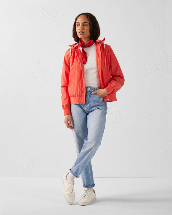Jott Blouson Coupe-vent Léger à Capuche Corail Alize