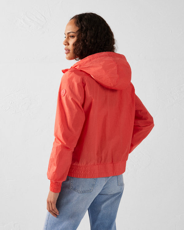 Jott Blouson Coupe-vent Léger à Capuche Corail Alize