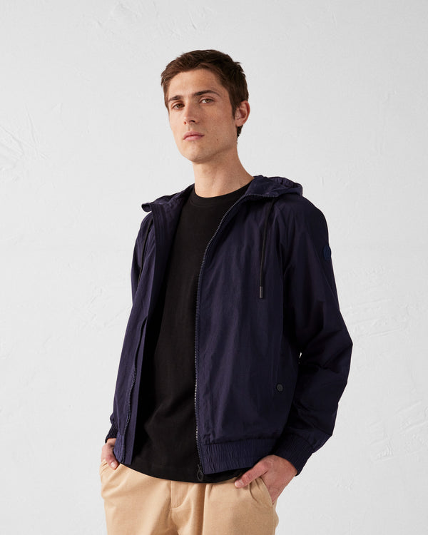 Jott Blouson Coupe-vent Léger à Capuche Marine Storm