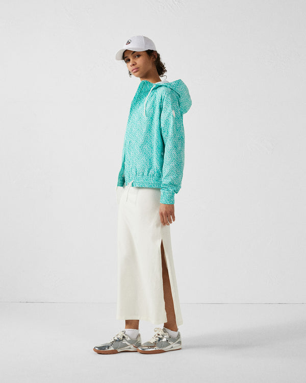 jott Blouson coupe-vent léger à capuche Mono lagon Alize monogram