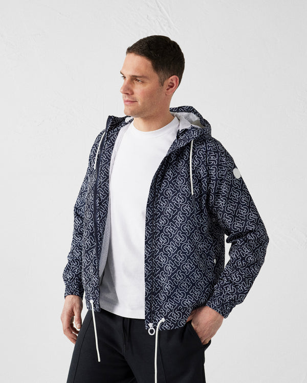 Jott Blouson Coupe-vent Léger à Capuche Mono Marine Storm Monogram