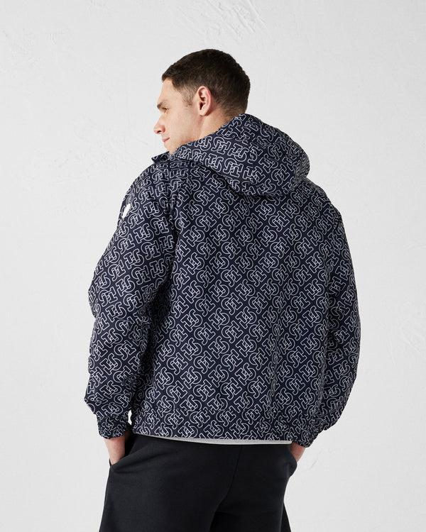 Jott Blouson Coupe-vent Léger à Capuche Mono Marine Storm Monogram