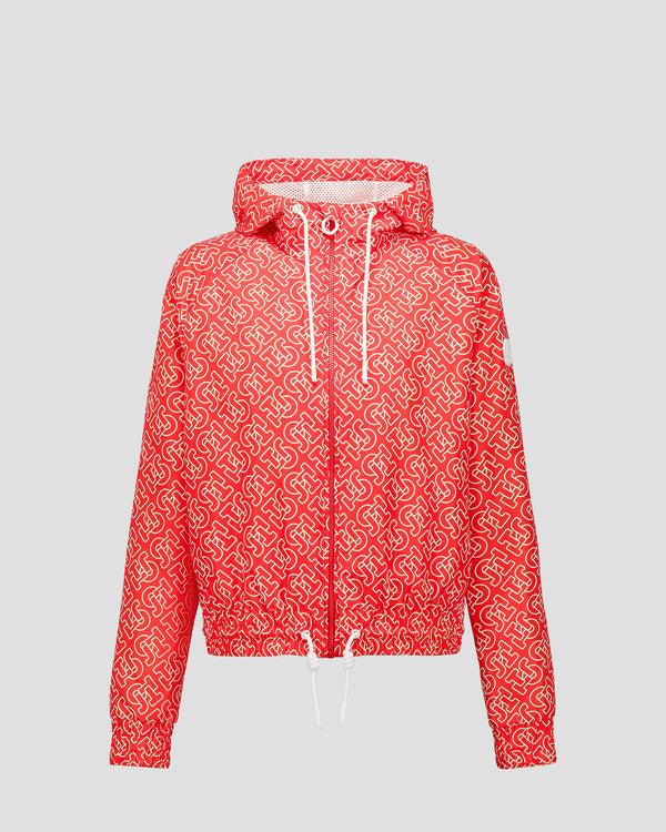 Jott Blouson Coupe-vent Léger à Capuche Mono Rouge Feu Alize Monogram