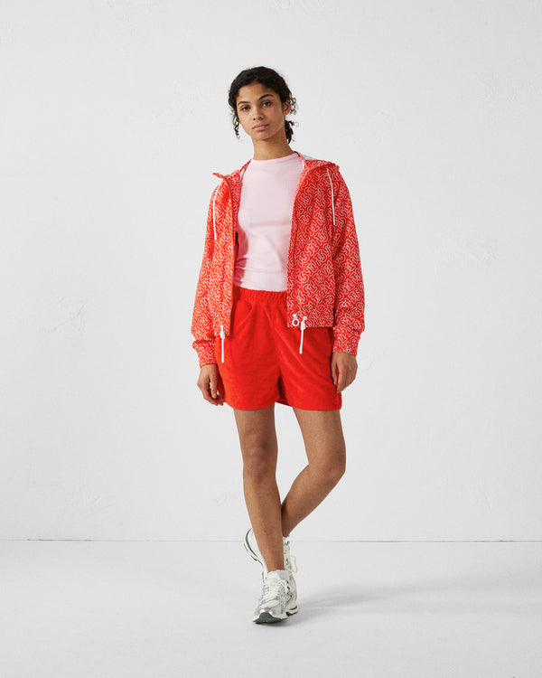 Jott Blouson Coupe-vent Léger à Capuche Mono Rouge Feu Alize Monogram