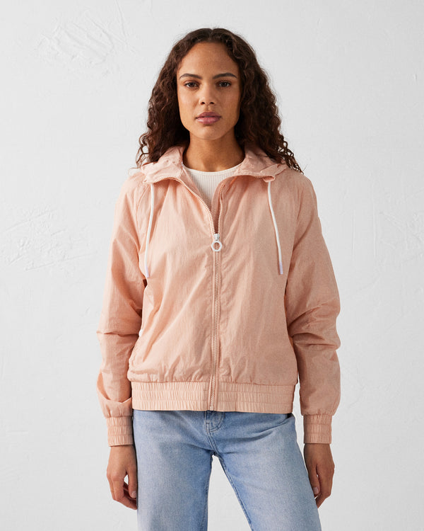 Jott Blouson Coupe-vent Léger à Capuche Pêche Clair Alize