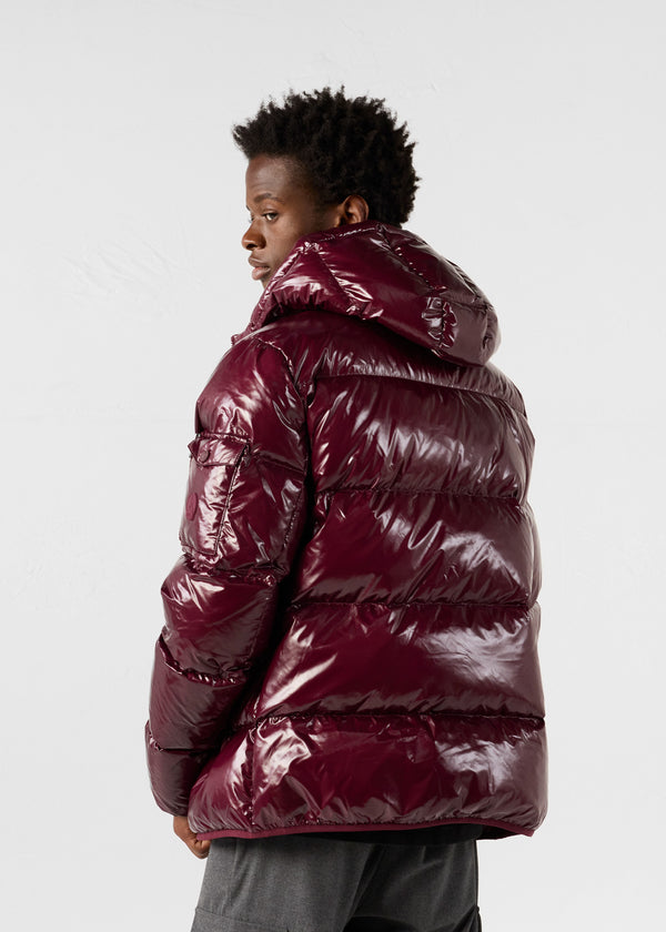 Jott Doudoune à Capuche Grand Froid Cerise Noir Java Laquée