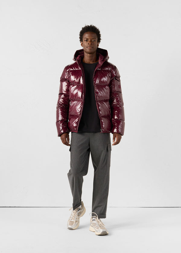 jott Doudoune à capuche Grand Froid Cerise noir Java laquée