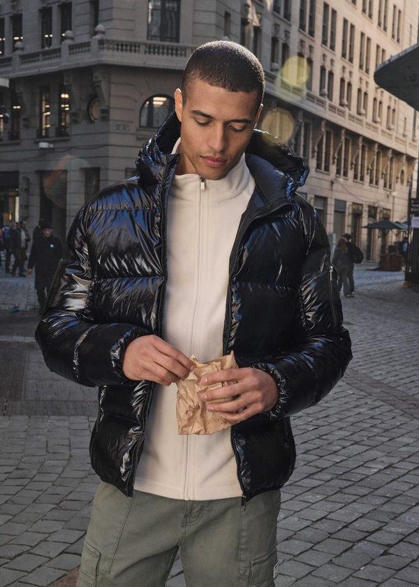 jott Doudoune à capuche Grand Froid Noir Java laquée