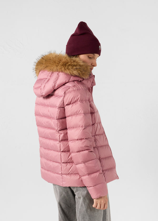 Jott Doudoune à Capuche Grand Froid Rose Antique Luxe