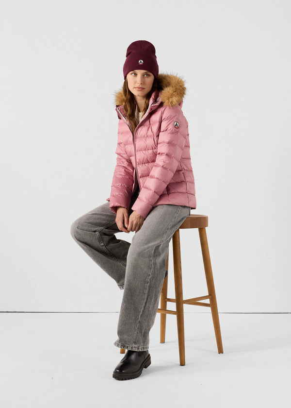 jott Doudoune à capuche Grand Froid Rose antique Luxe