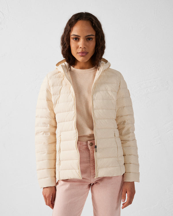 Jott Doudoune à Capuche Stretch Légère Argile Salma