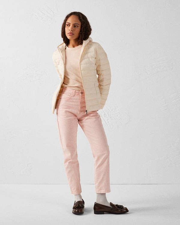 jott Doudoune à capuche stretch légère Argile Salma