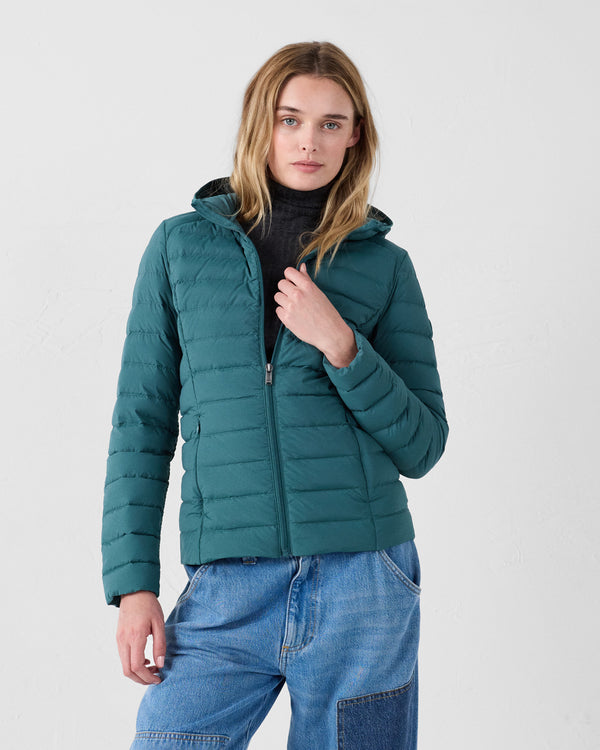 Jott Doudoune à Capuche Stretch Légère Deep Lake Salma