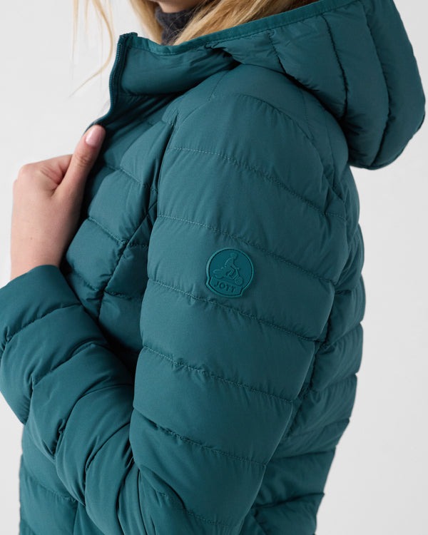 Jott Doudoune à Capuche Stretch Légère Deep Lake Salma