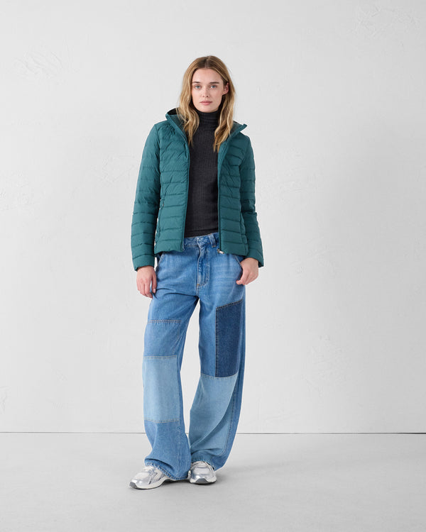 jott Doudoune à capuche stretch légère Deep lake Salma