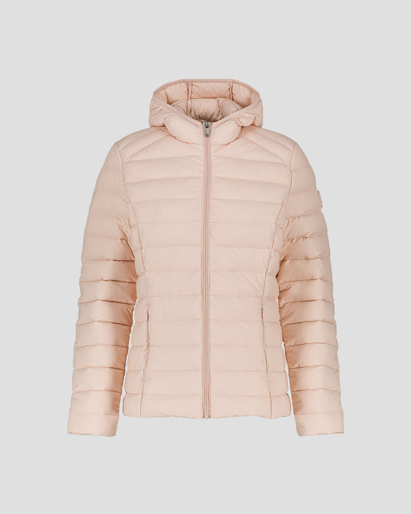 Jott Doudoune à Capuche Stretch Légère Pêche Clair Salma