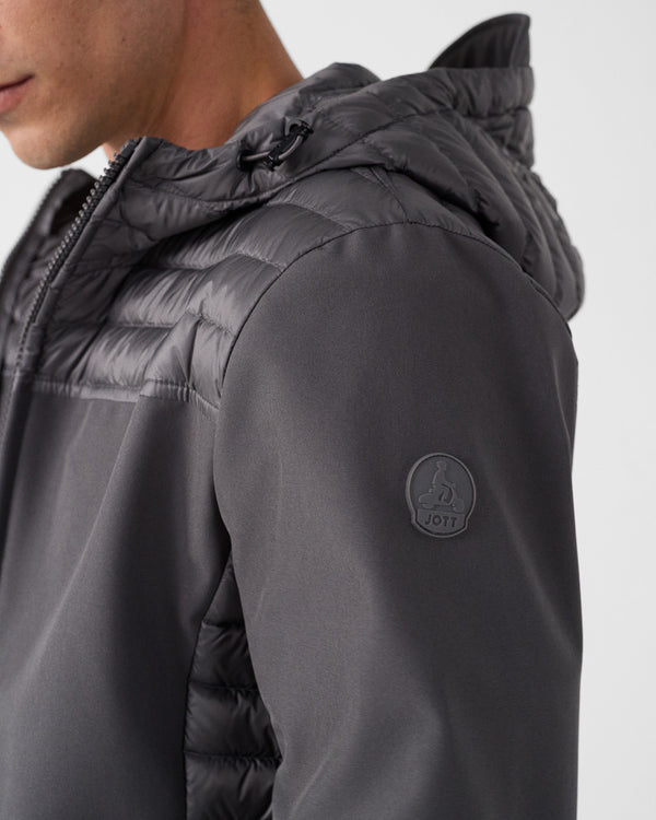 Jott Doudoune Bi-matière Softshell Anthracite Paco 2.0