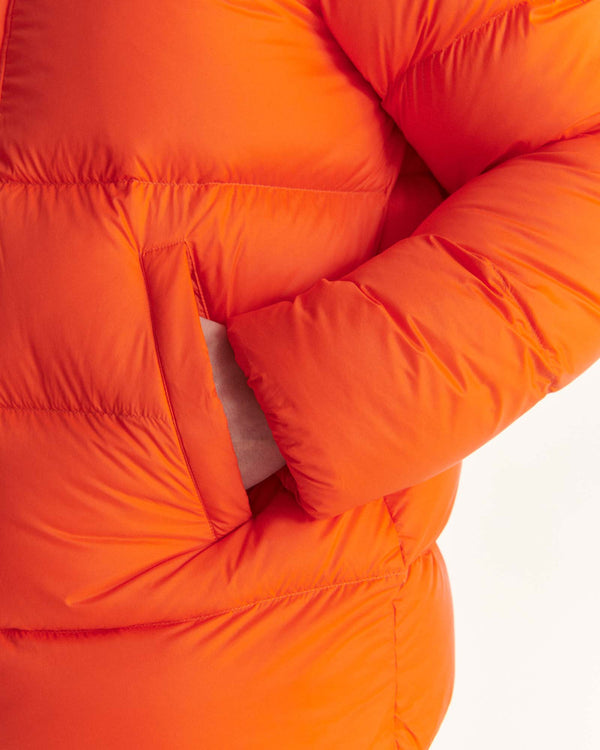 Jott Doudoune Courte à Capuche Orange Foncé Prestige 2.0