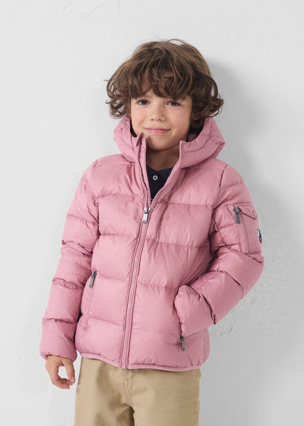 Jott Doudoune Enfant à Capuche Grand Froid Rose Antique Kazan