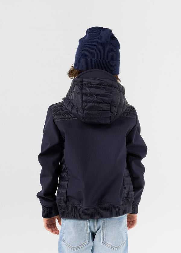 Jott Doudoune Enfant Bi-matière Softshell Marine Salto 2.0