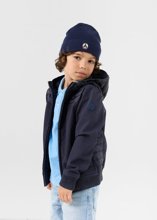 jott Doudoune enfant bi-matière softshell Marine Salto 2.0