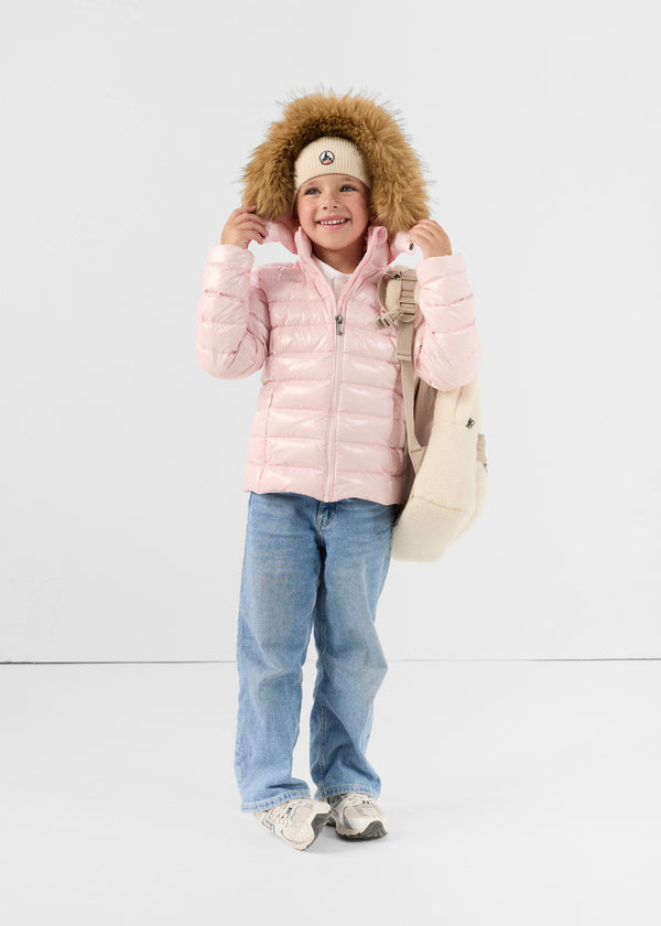 Jott Doudoune Enfant Grand Froid Rose Pétale Olympe Laquée