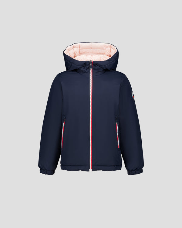 Jott Doudoune Enfant Réversible Marine/rose Pétale Sauda