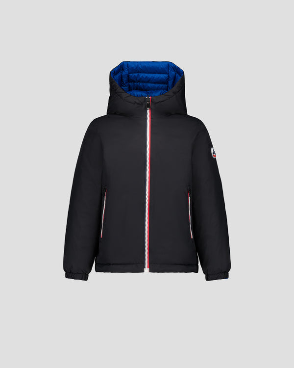 Jott Doudoune Enfant Réversible Noir/bleu Cobalt Sauda
