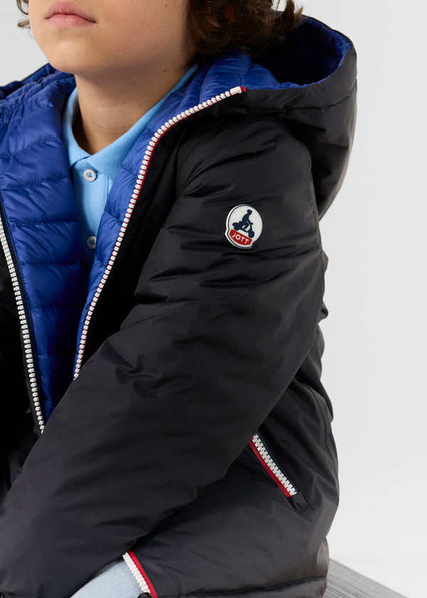 Jott Doudoune Enfant Réversible Noir/bleu Cobalt Sauda