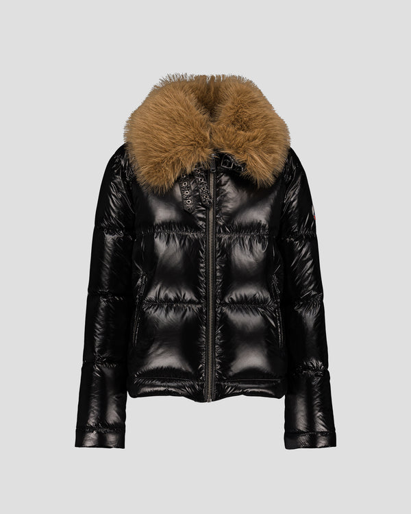 Jott Doudoune Grand Froid Fausse Fourrure Noir Nevada Shiny