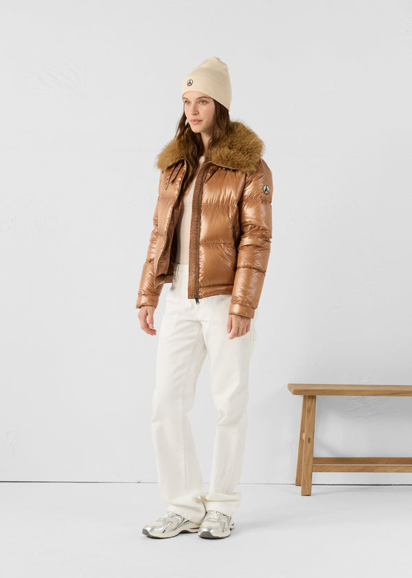 jott Doudoune Grand Froid fausse fourrure Sucre roux Nevada shiny