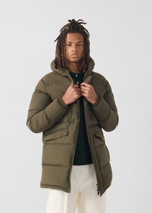 Jott Doudoune Grand Froid Stretch Mi-longue Army Scott