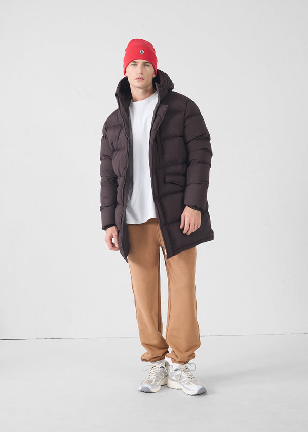 Jott Doudoune Grand Froid Stretch Mi-longue Café Noir Scott