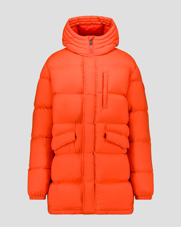 Jott Doudoune Grand Froid Stretch Mi-longue Rouge Feu Scott