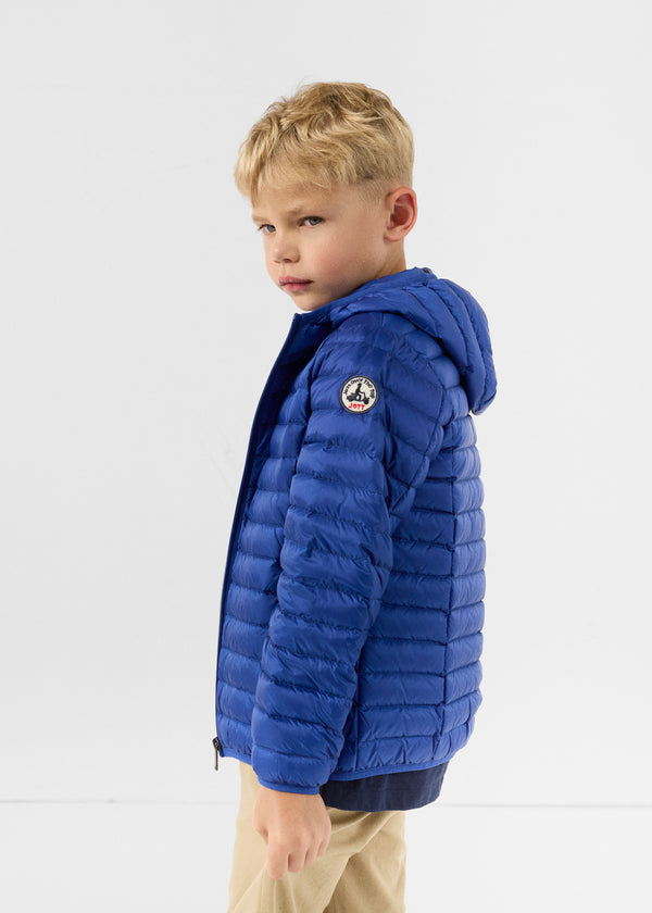 Jott Doudoune Légère à Capuche Enfant Bleu Cobalt Hugo