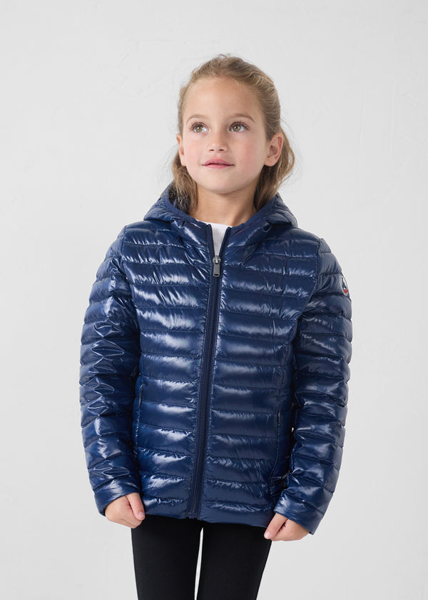 Jott Doudoune Légère à Capuche Enfant Marine Carla Shiny