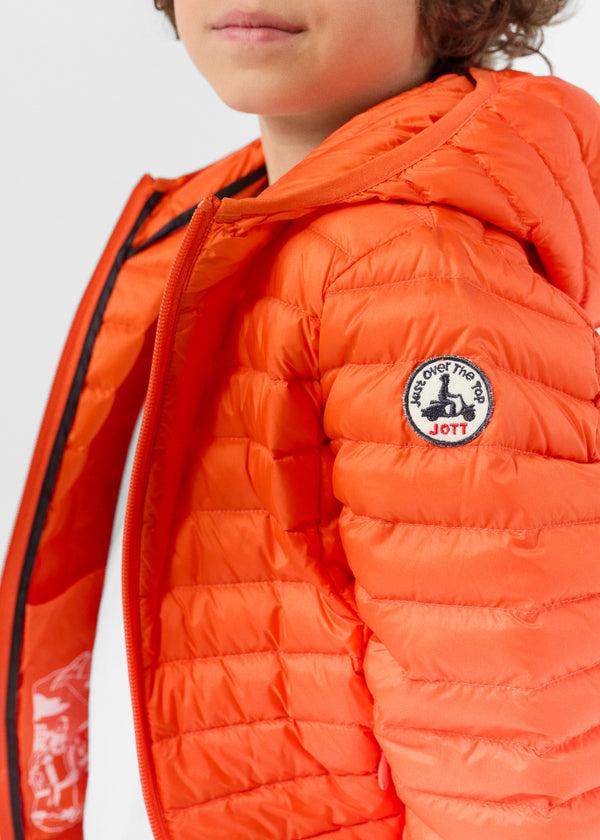 Jott Doudoune Légère à Capuche Enfant Rouge Feu Hugo