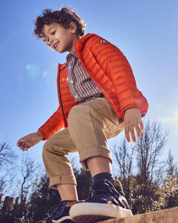 Jott Doudoune Légère à Capuche Enfant Rouge Feu Hugo