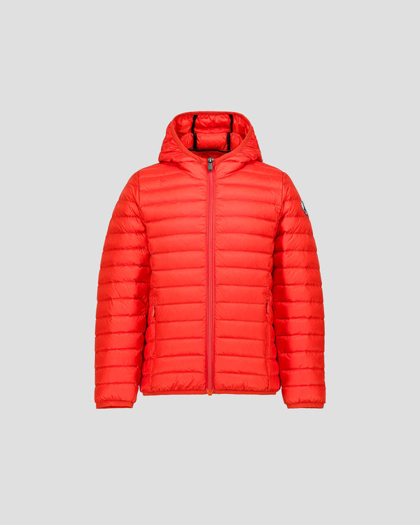 Jott Doudoune Légère à Capuche Enfant Rouge Feu Hugo