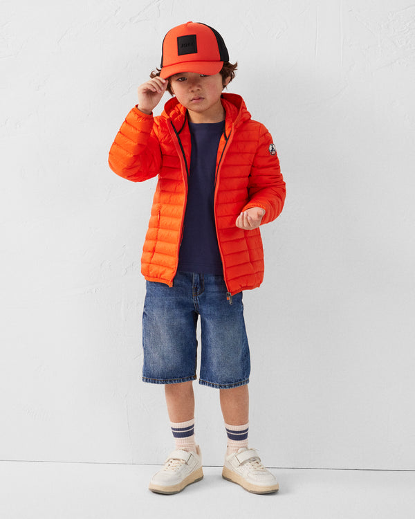 Jott Doudoune Légère à Capuche Enfant Rouge Feu Hugo