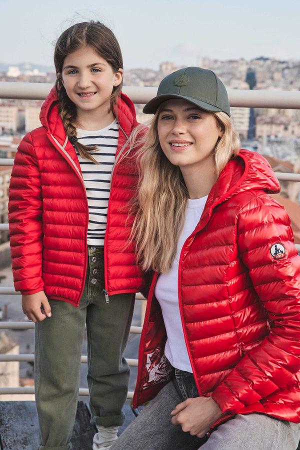 jott Doudoune légère à capuche Rouge carmin Cloe shiny
