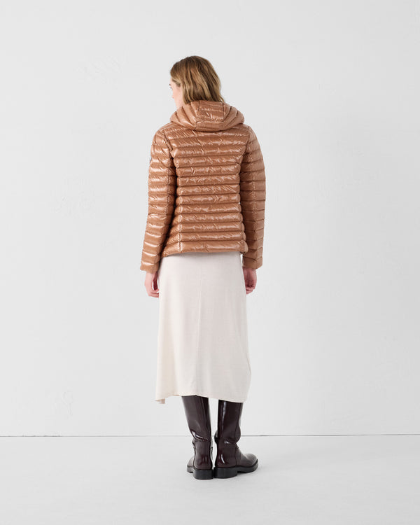 Jott Doudoune Légère à Capuche Sucre Roux Cloe Shiny