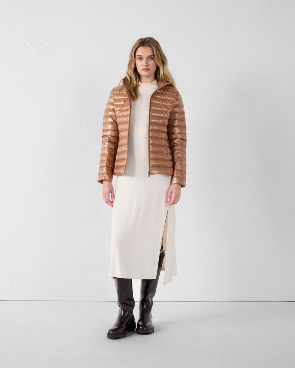 jott Doudoune légère à capuche Sucre roux Cloe shiny