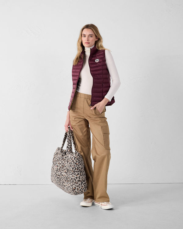 Jott Doudoune Légère Sans Manches Cerise Noire Seda