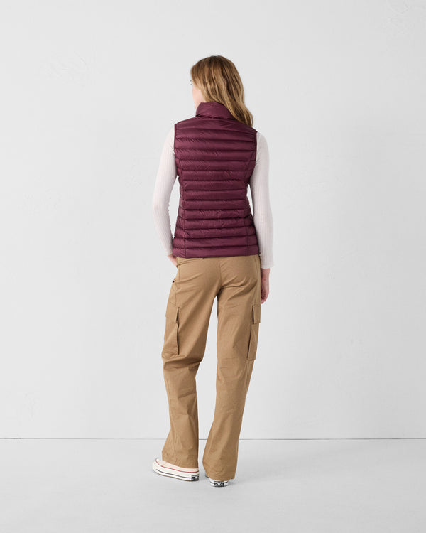 Jott Doudoune Légère Sans Manches Cerise Noire Seda