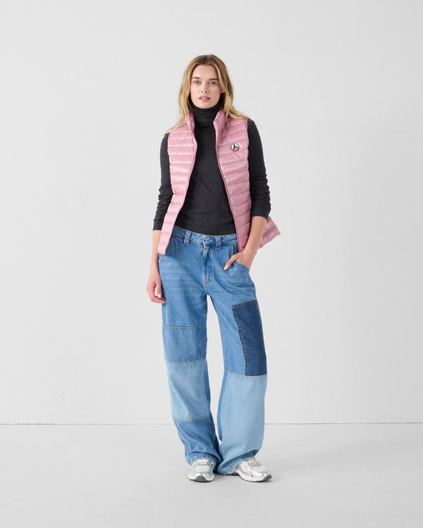 Jott Doudoune Légère Sans Manches Rose Antique Seda Shiny