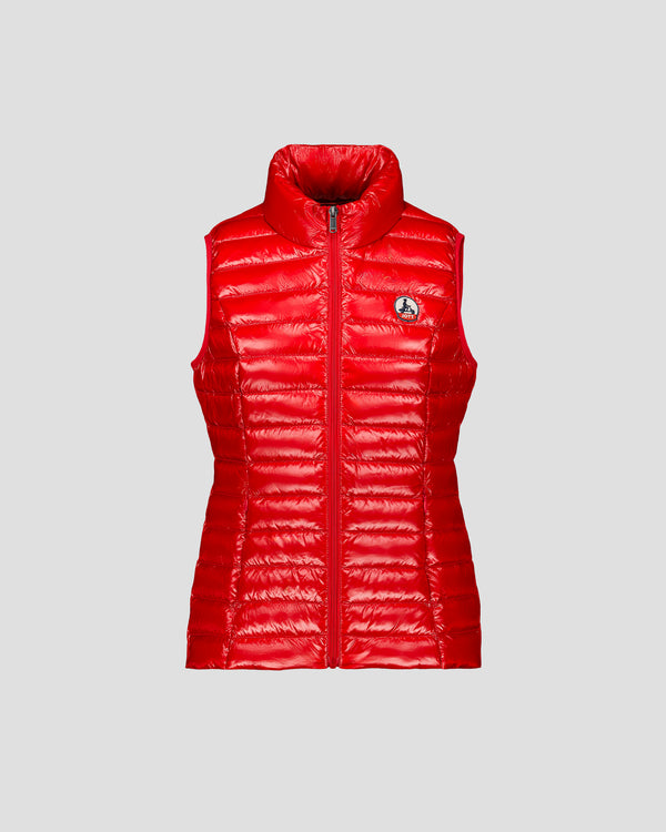 Jott Doudoune Légère Sans Manches Rouge Carmin Seda Shiny