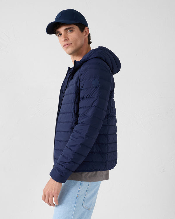 Jott Doudoune Légère Stretch à Capuche Marine Frantz