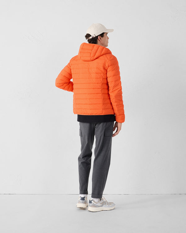 Jott Doudoune Légère Stretch à Capuche Rouge Feu Frantz