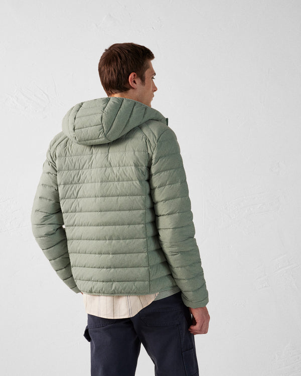 Jott Doudoune Légère Stretch à Capuche Vert Minéral Frantz